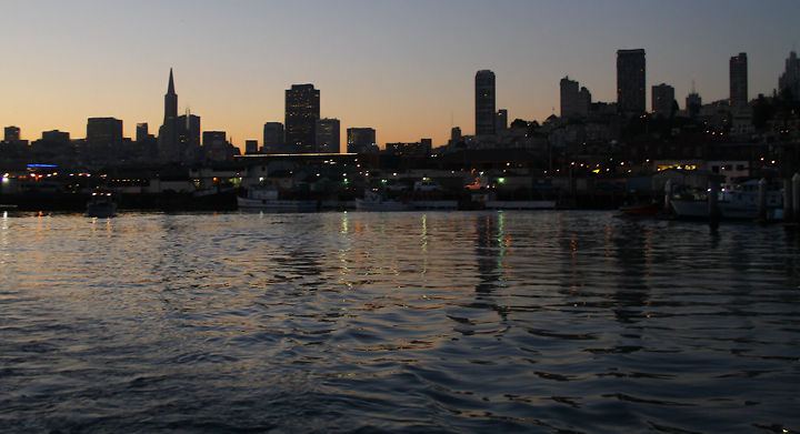 San Francisco at dawn Photo by Bill Hubick.