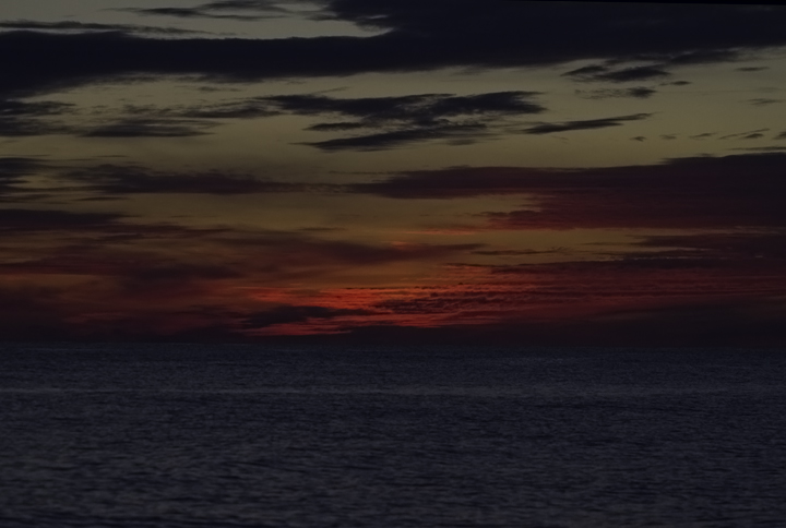 The sun rises as we head out to see for a Maryland pelagic (2/26/2011). Photo by Bill Hubick.